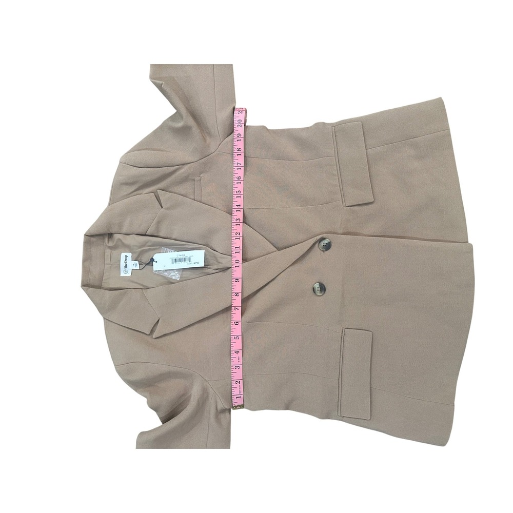 The Drop Jones Classic Slim Fit Blazer Camel Double Breasted Size M NWT - Picture 5 of 10